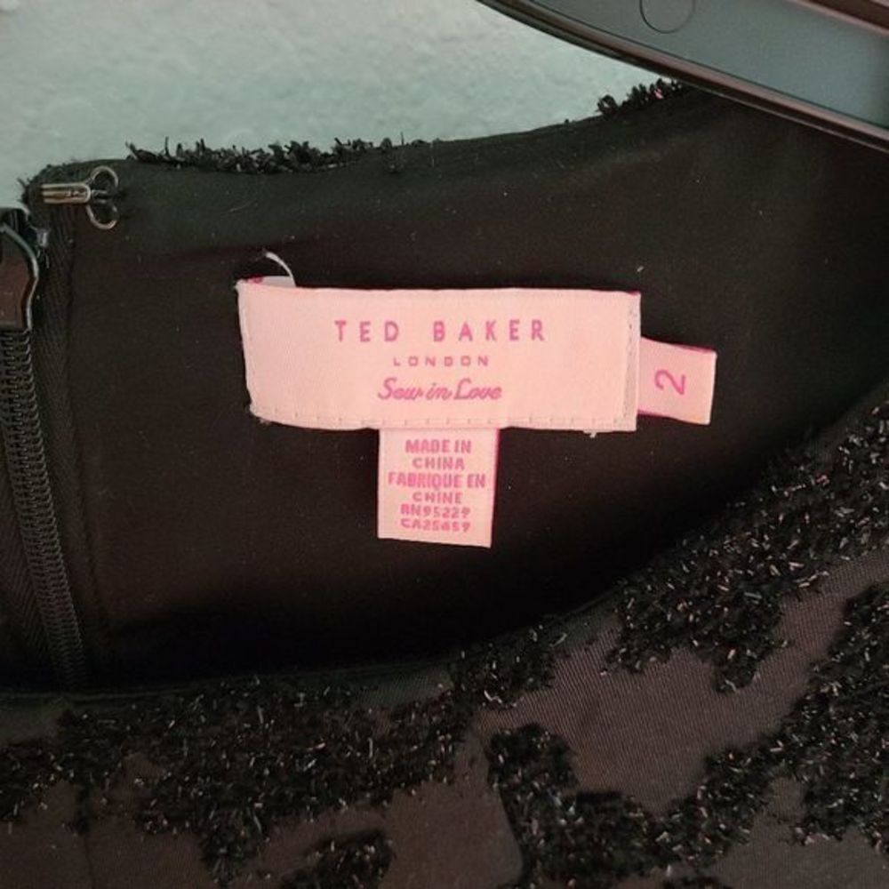 Ted Baker 'Caley' Sparkle‎ Jacquard Houndstooth Fit & Flare Dress - Picture 9 of 9